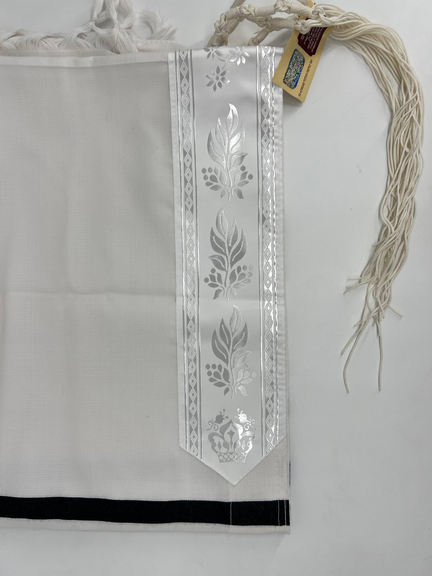 Mishkan HaTekhelet Peer Kal “Turkish Style” Lightweight Wool Tallit – Hand-Spun Ashkenazi Thick Tzitzit