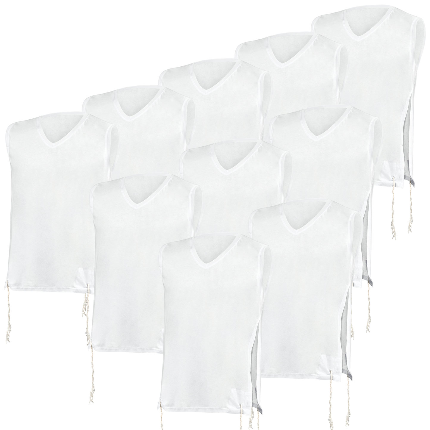 Pack of T-Shirt Tzitzit Chabad - Meyuchad Machine Thin Tzitzis Tallit Katan For Men for Kids