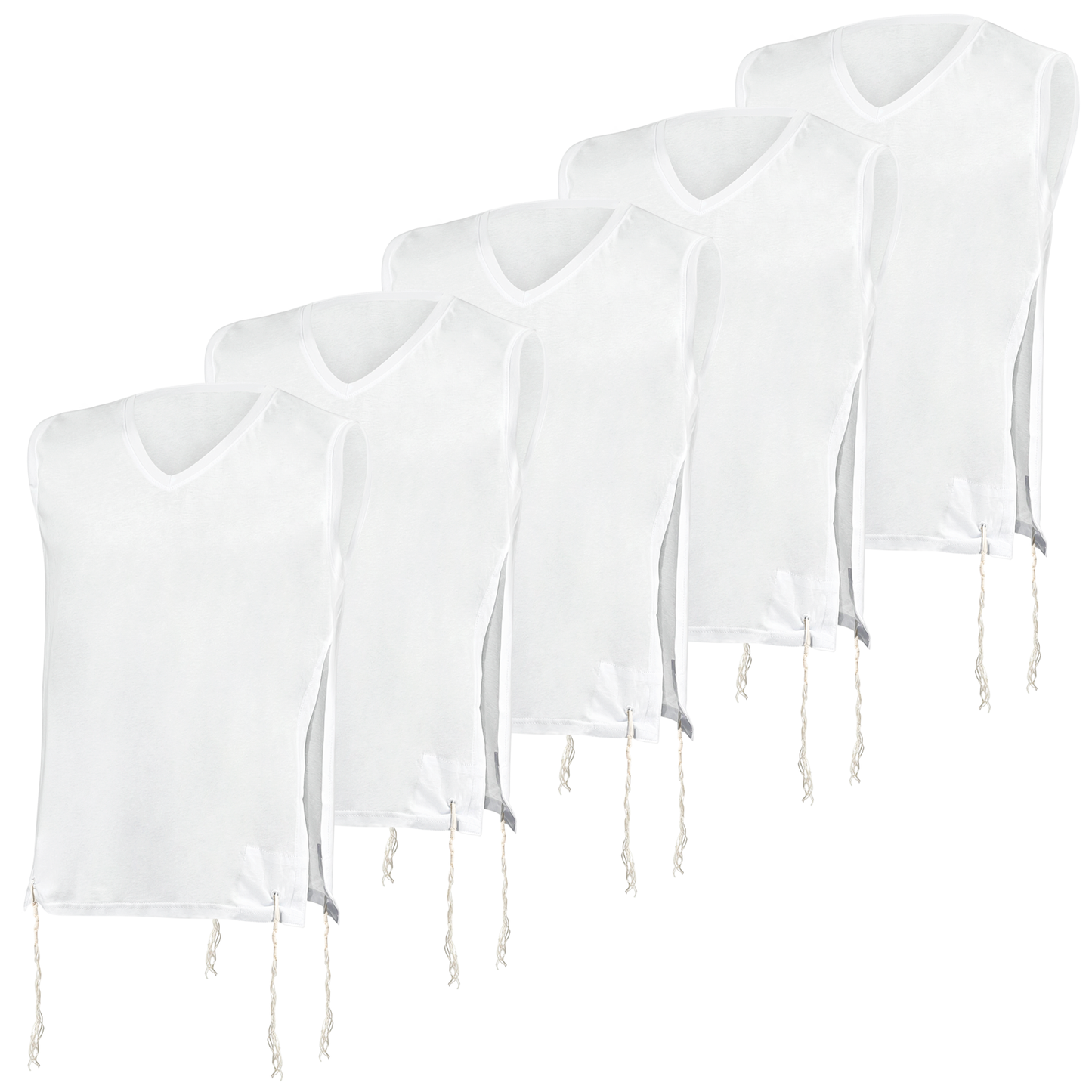 Pack of T-Shirt Tzitzit Chabad - Meyuchad Machine Thin Tzitzis Tallit Katan For Men for Kids