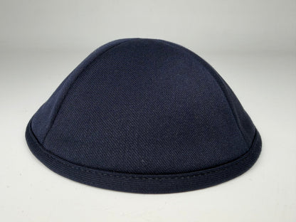 Classic Colored Kippah Matte with Trim - Elegant Everyday Yarmulke