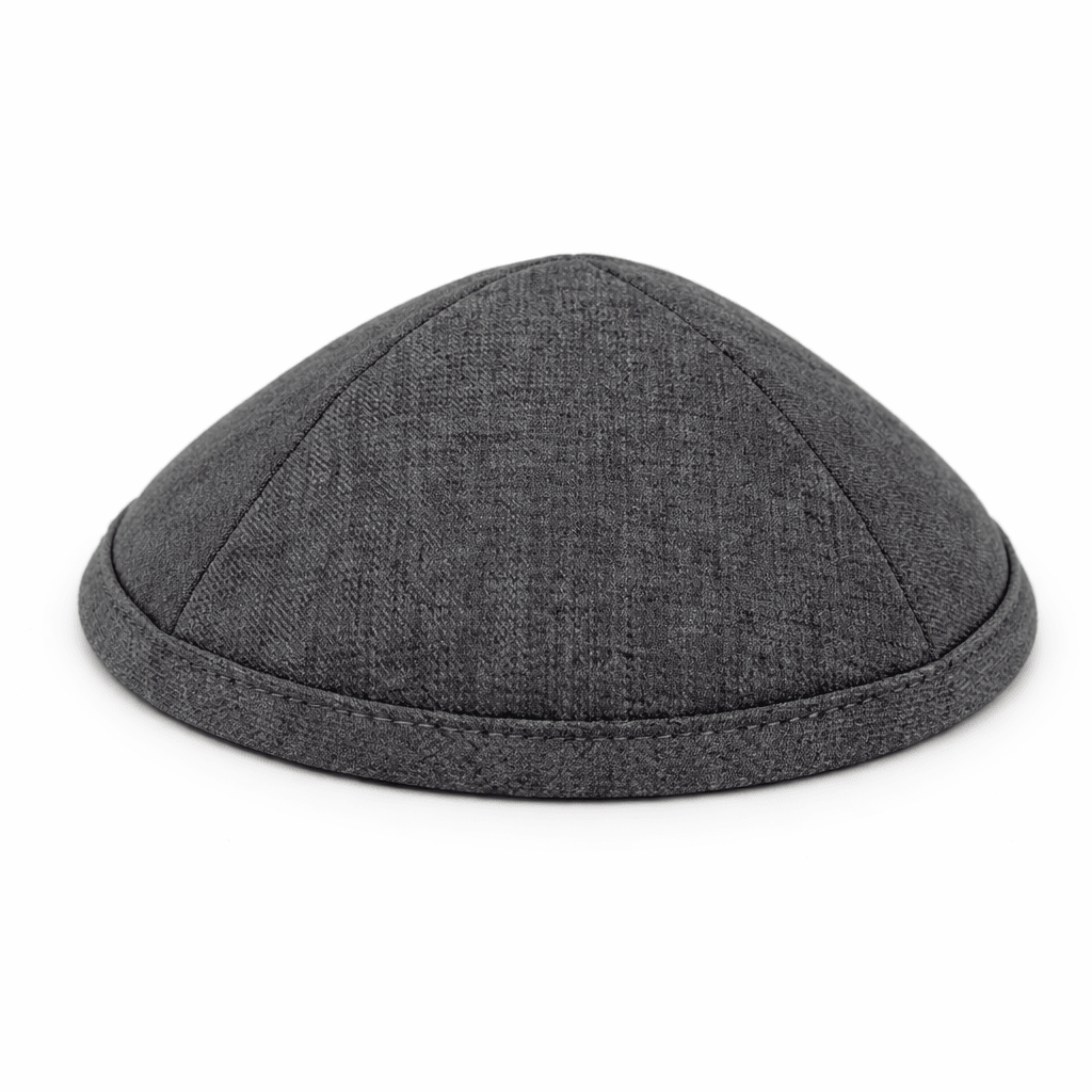 Classic Colored Kippah Matte with Trim - Elegant Everyday Yarmulke