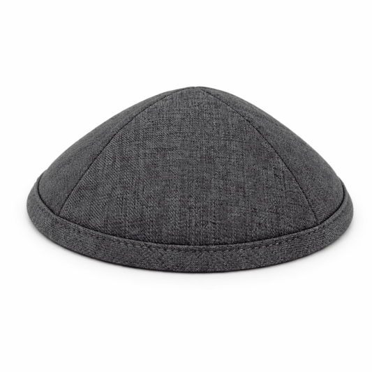 Classic Colored Kippah Matte with Trim - Elegant Everyday Yarmulke