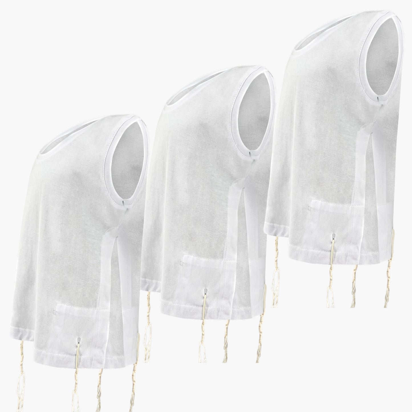 Pack of Kids Ashkenaz T-Shirt Tzitzit Round Neck Meyuchad Machine Thin Tzitzis Tallit Katan Undershirt