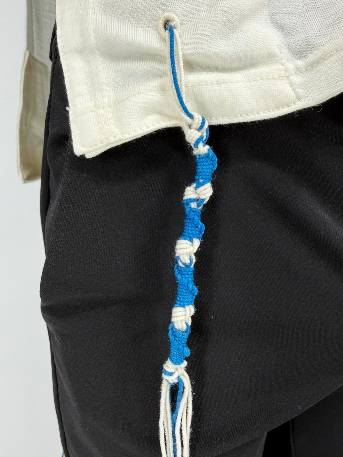 Wool V-Neck Tzitzit T-Shirt - Hand-spun