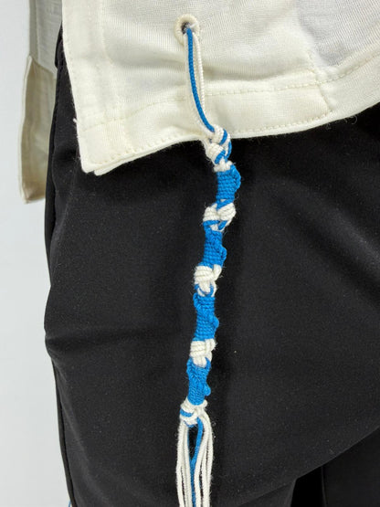 Wool V-Neck Tzitzit T-Shirt - Hand-spun