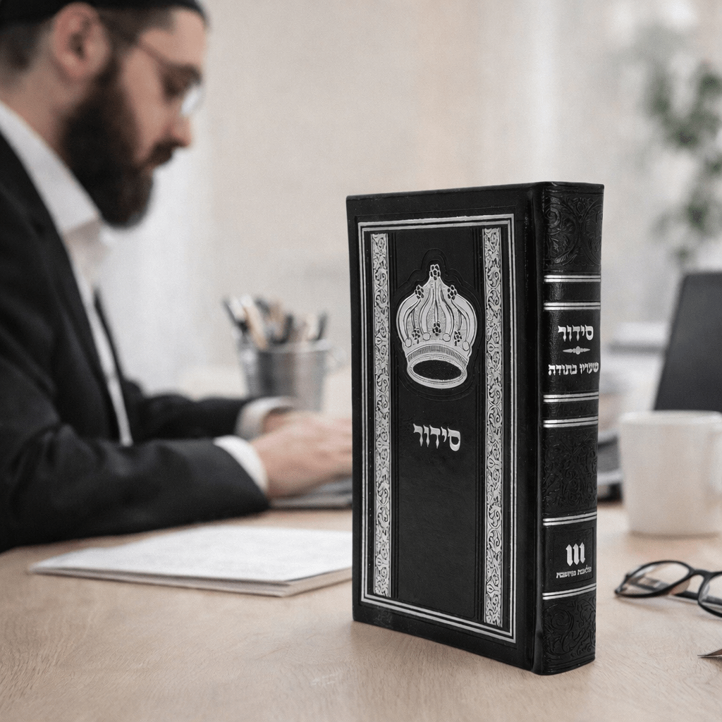 Elegant Sha'arav B'Todah Siddur -  Faux Leather