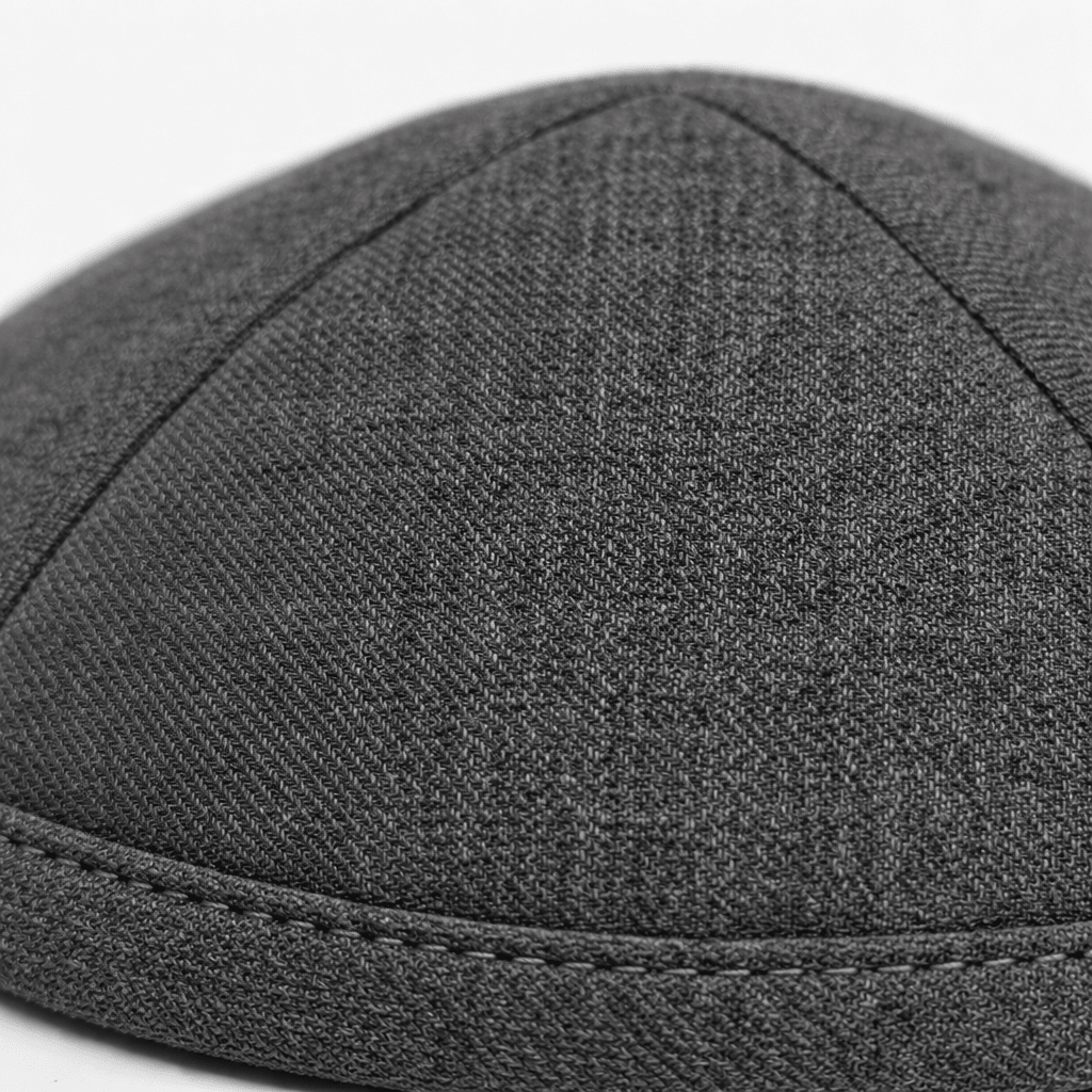 Classic Colored Kippah Matte with Trim - Elegant Everyday Yarmulke