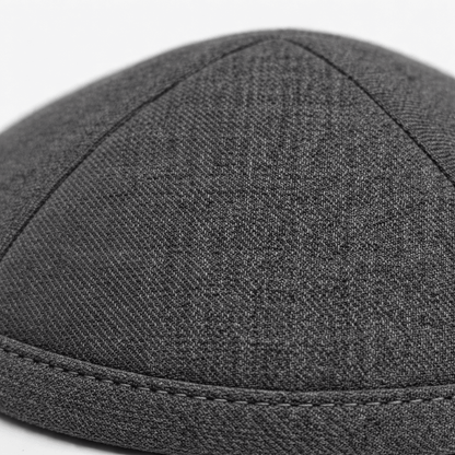 Classic Colored Kippah Matte with Trim - Elegant Everyday Yarmulke