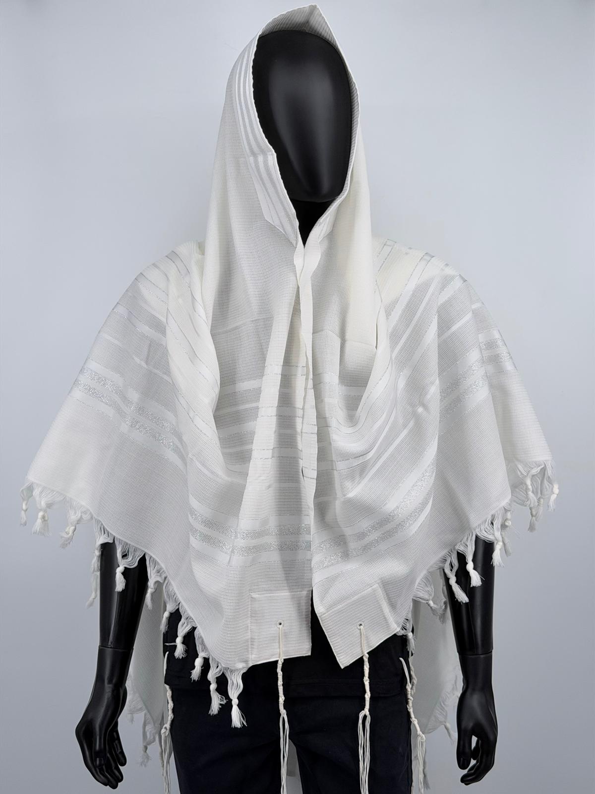 Wool Tallit Gadol – Tashbetz Non-Slip by MMJ
