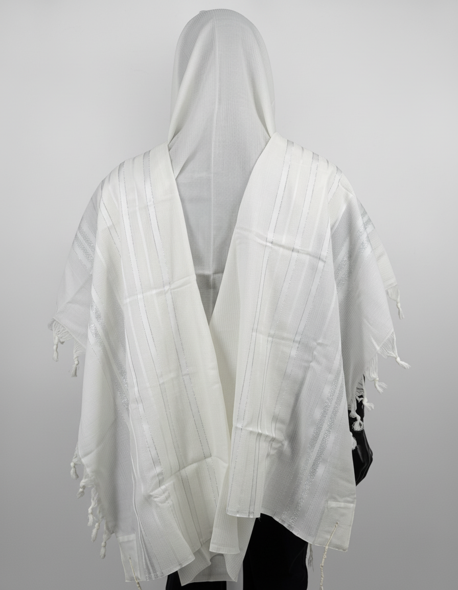 Wool Tallit Gadol – Tashbetz Non-Slip by MMJ