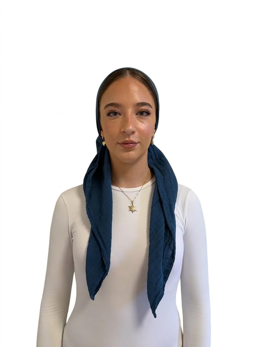 Organic Cotton Tichel for Women – Jewish Head Covering, Non-Slip Headscarf