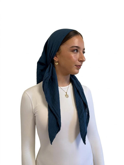 Organic Cotton Tichel for Women – Jewish Head Covering, Non-Slip Headscarf