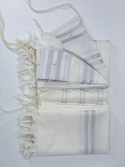 Wool Tallit Gadol – Tashbetz Non-Slip by MMJ