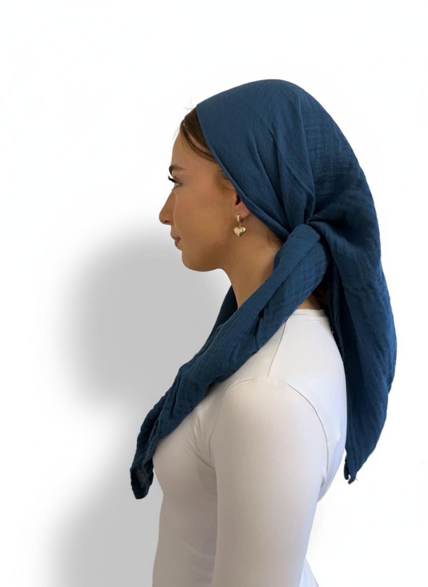 Organic Cotton Tichel for Women – Jewish Head Covering, Non-Slip Headscarf