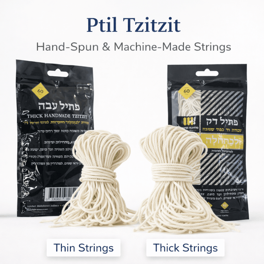 Ptil Tzitzit – Hand-Spun & Machine-Made Strings