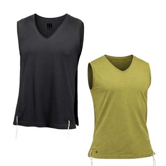 Tzitzit T-Shirt for Men Sleeveless Undershirt Cotton Tallit Katan