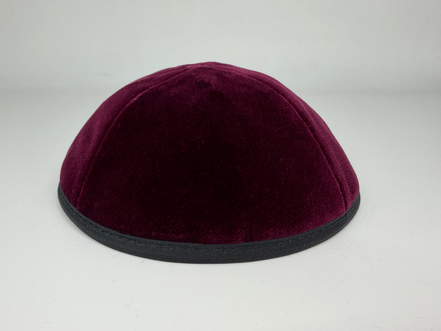 Classic Colored Kippah Matte with Trim - Elegant Everyday Yarmulke