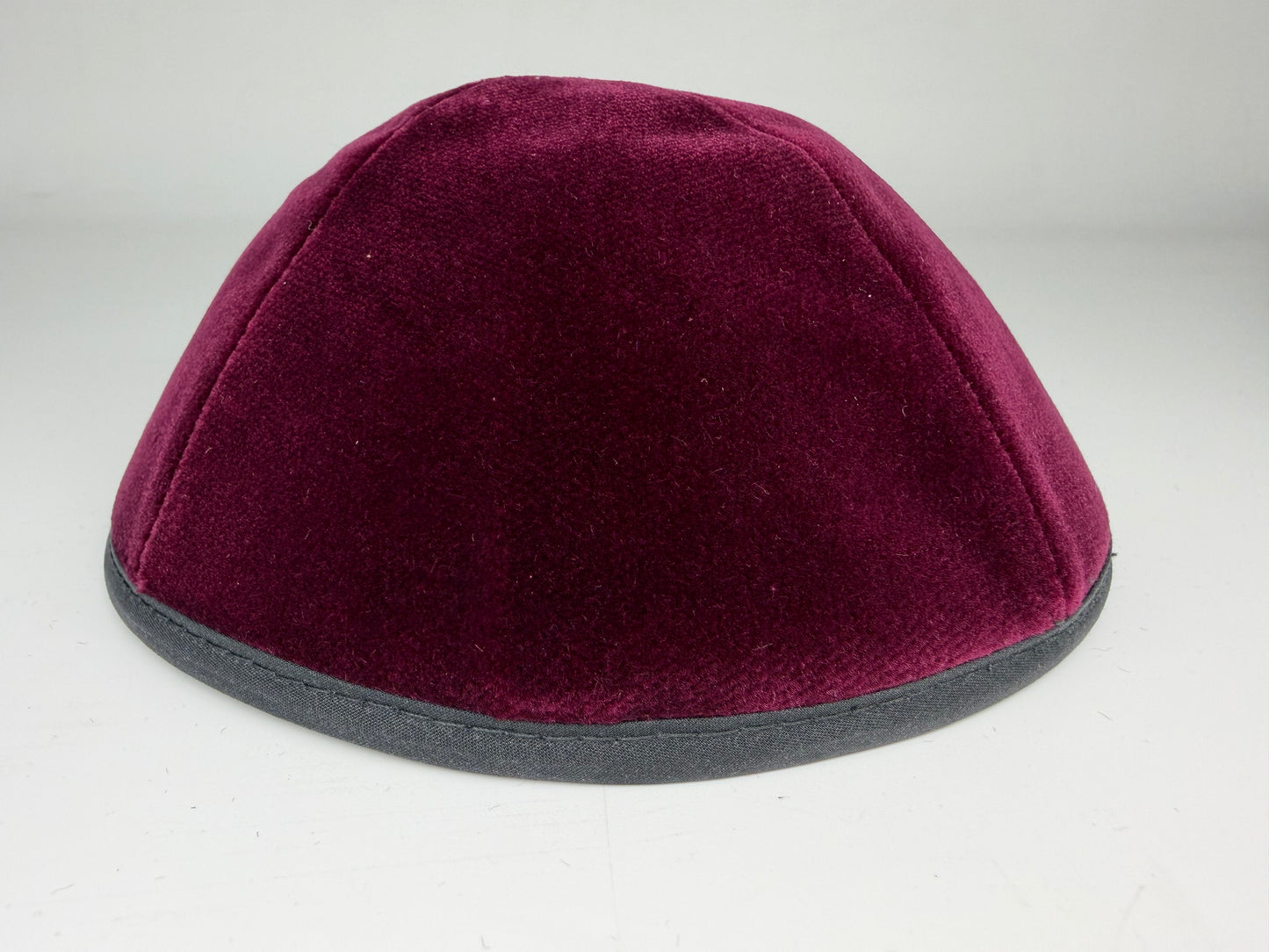 Classic Colored Kippah Matte with Trim - Elegant Everyday Yarmulke