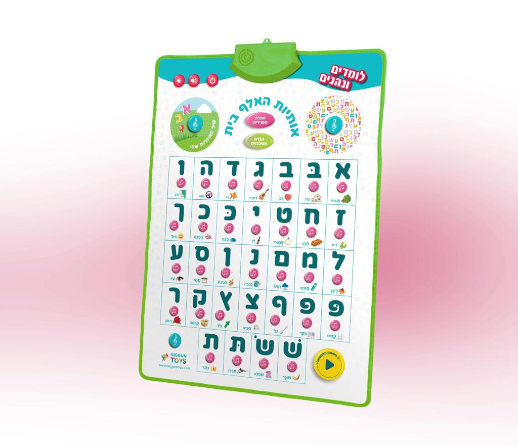 Interactive Hebrew Alphabet Learning Board for Kids