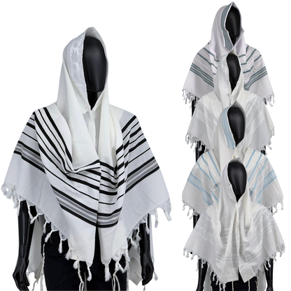 Wool Tallit Gadol – Tashbetz Non-Slip by MMJ