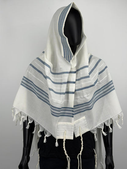Wool Tallit Gadol – Tashbetz Non-Slip by MMJ