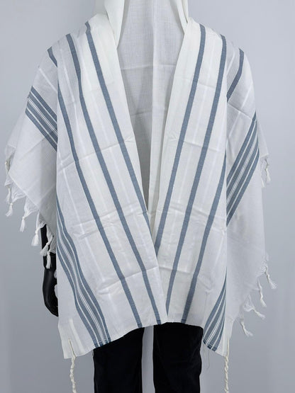 Wool Tallit Gadol – Tashbetz Non-Slip by MMJ