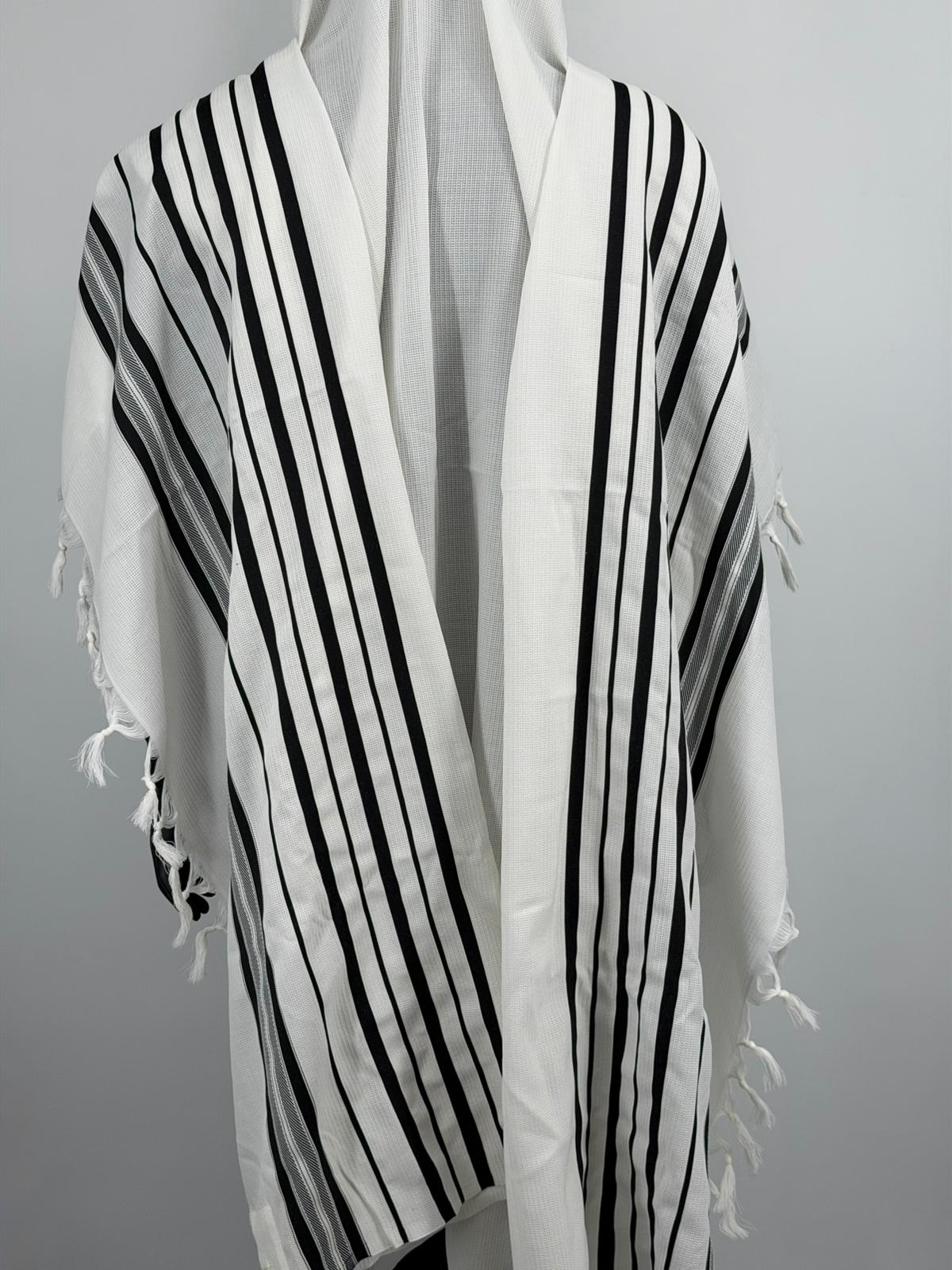 Wool Tallit Gadol – Tashbetz Non-Slip by MMJ