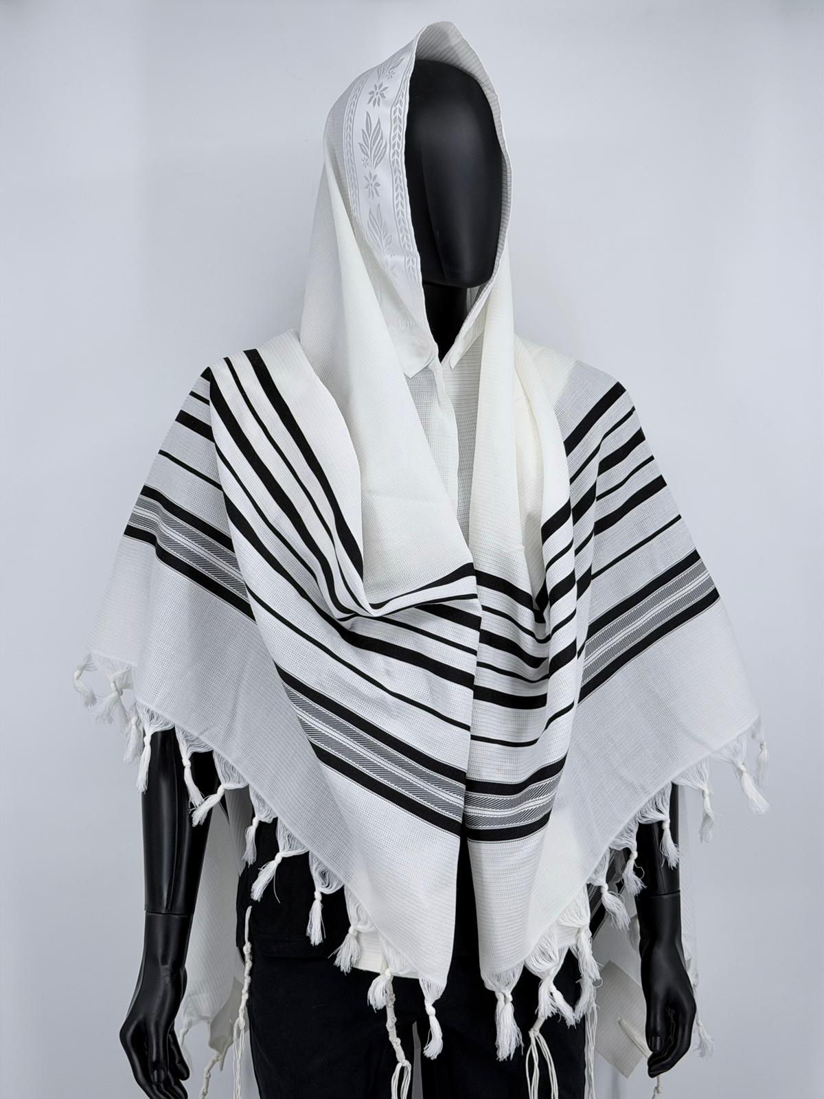 Wool Tallit Gadol – Tashbetz Non-Slip by MMJ