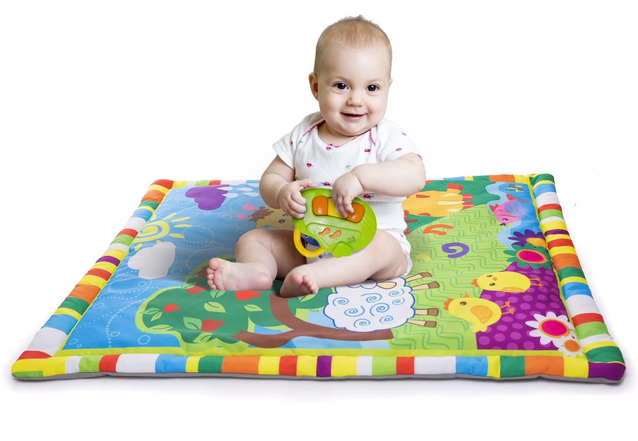 Alef-Bet Baby Activity Gym – Jewish Musical Play Mat for Infants
