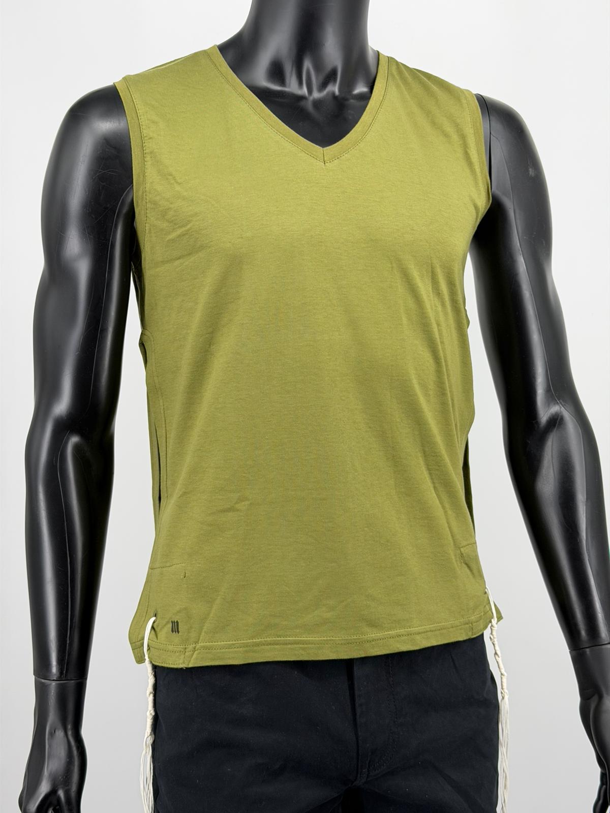 Tzitzit T-Shirt for Men Sleeveless Undershirt Cotton Tallit Katan