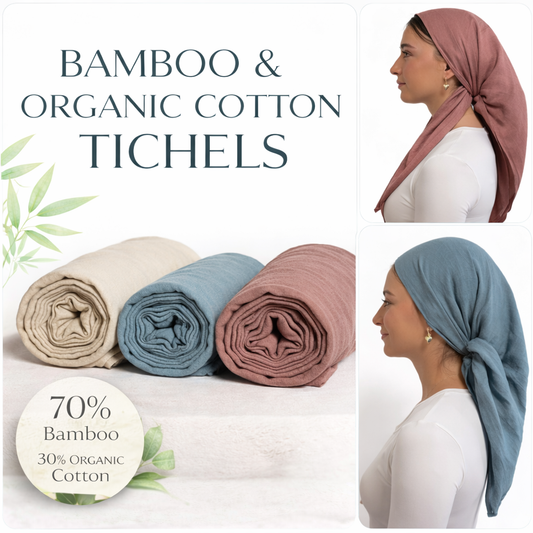 Bamboo Cotton Tichel – Jewish Head Covering, Soft Modest Headscarf