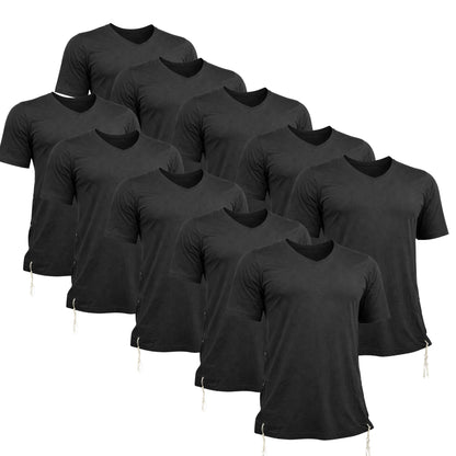 Pack of Men Tzitzit Cotton T-Shirt with Sleeves Ashkenazi Tallit Katan