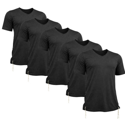 Pack of Men Tzitzit Cotton T-Shirt with Sleeves Ashkenazi Tallit Katan