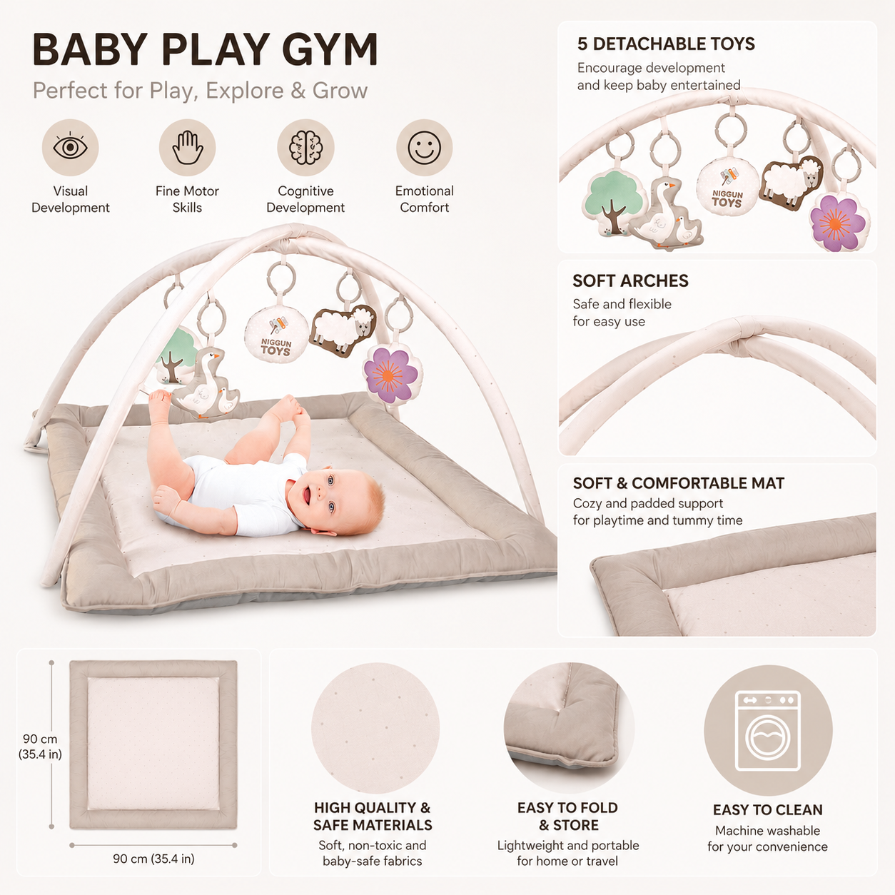 Musical Jewish Baby Activity Gym – Animal Theme