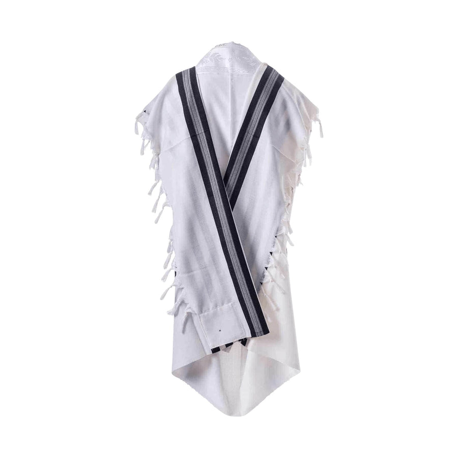 Mishkan HaTekhelet Peer Kal Turkish-style wool tallit with Ashkenazi tzitzit